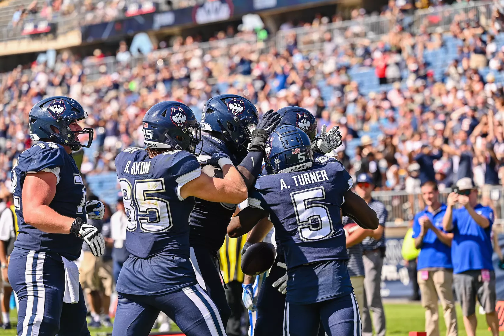NCAA DI Football- 2022 - CCSU at UConn, Rentschler Field, East Hartford, Connecticut.
