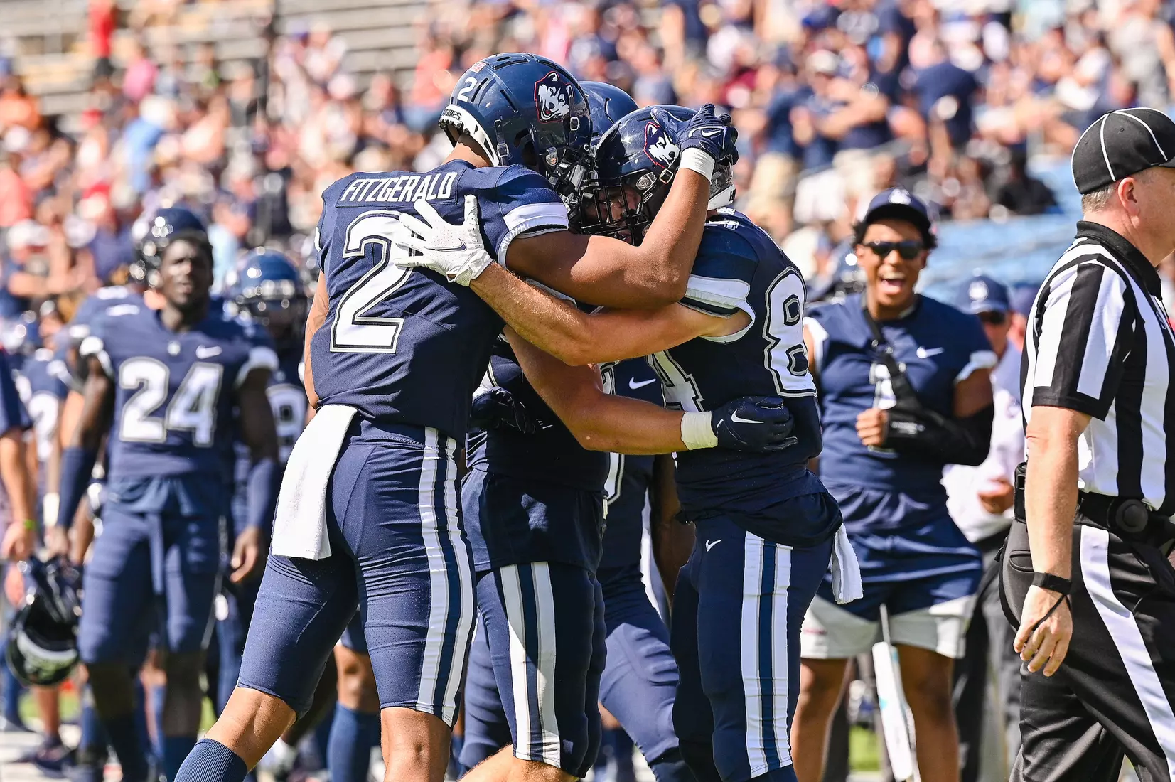 NCAA DI Football- 2022 - CCSU at UConn, Rentschler Field, East Hartford, Connecticut.