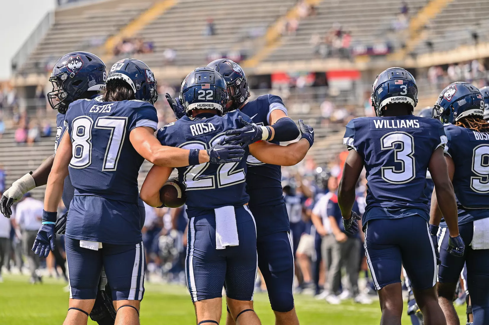 NCAA DI Football- 2022 - CCSU at UConn, Rentschler Field, East Hartford, Connecticut.