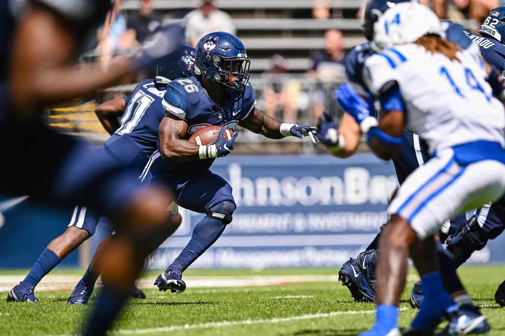 NCAA DI Football- 2022 - CCSU at UConn, Rentschler Field, East Hartford, Connecticut.