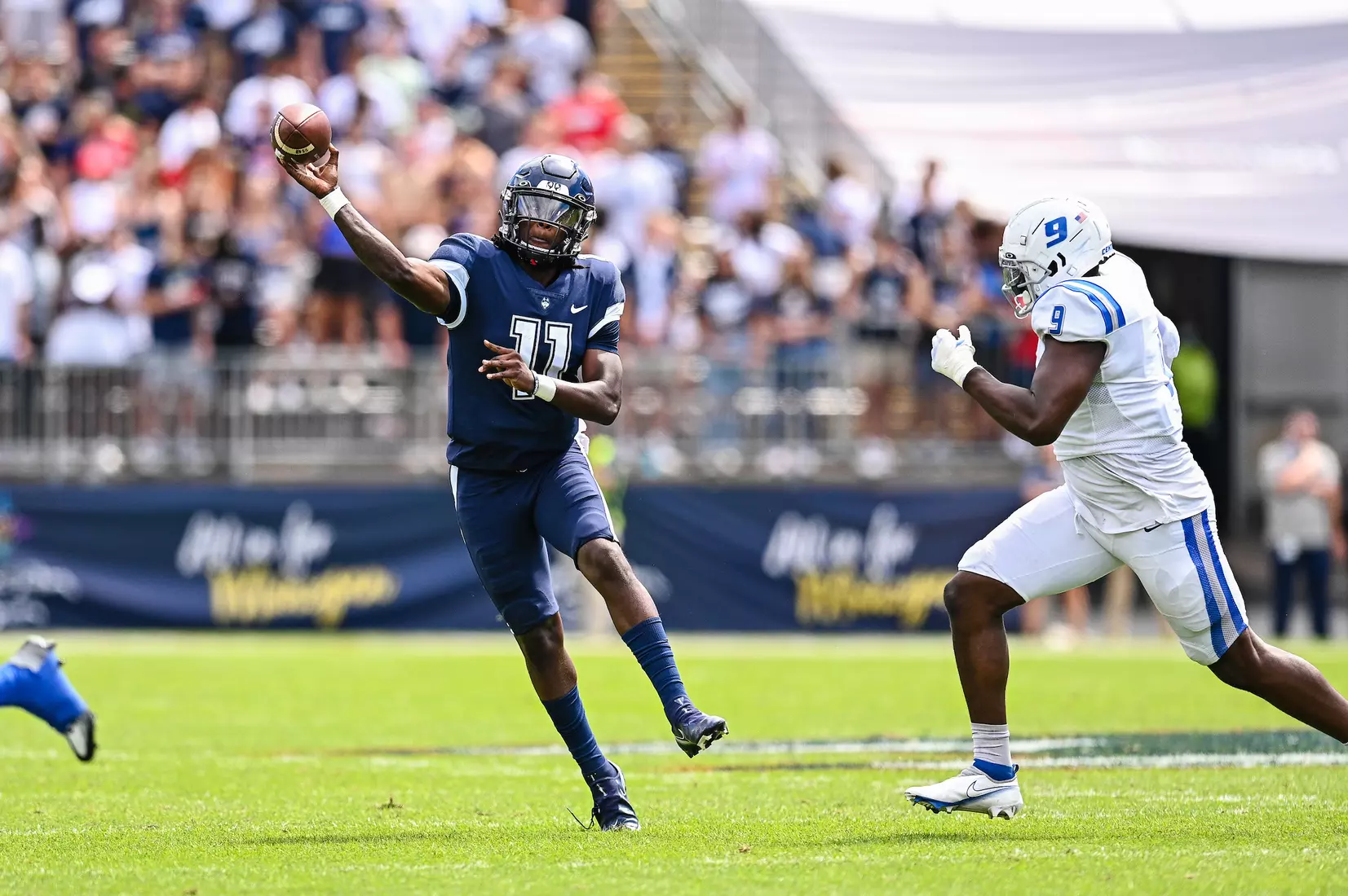 NCAA DI Football- 2022 - CCSU at UConn, Rentschler Field, East Hartford, Connecticut.