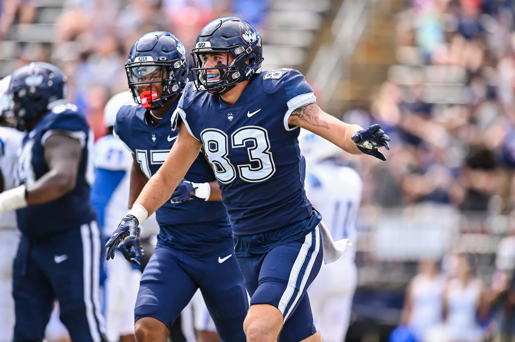 NCAA DI Football- 2022 - CCSU at UConn, Rentschler Field, East Hartford, Connecticut.