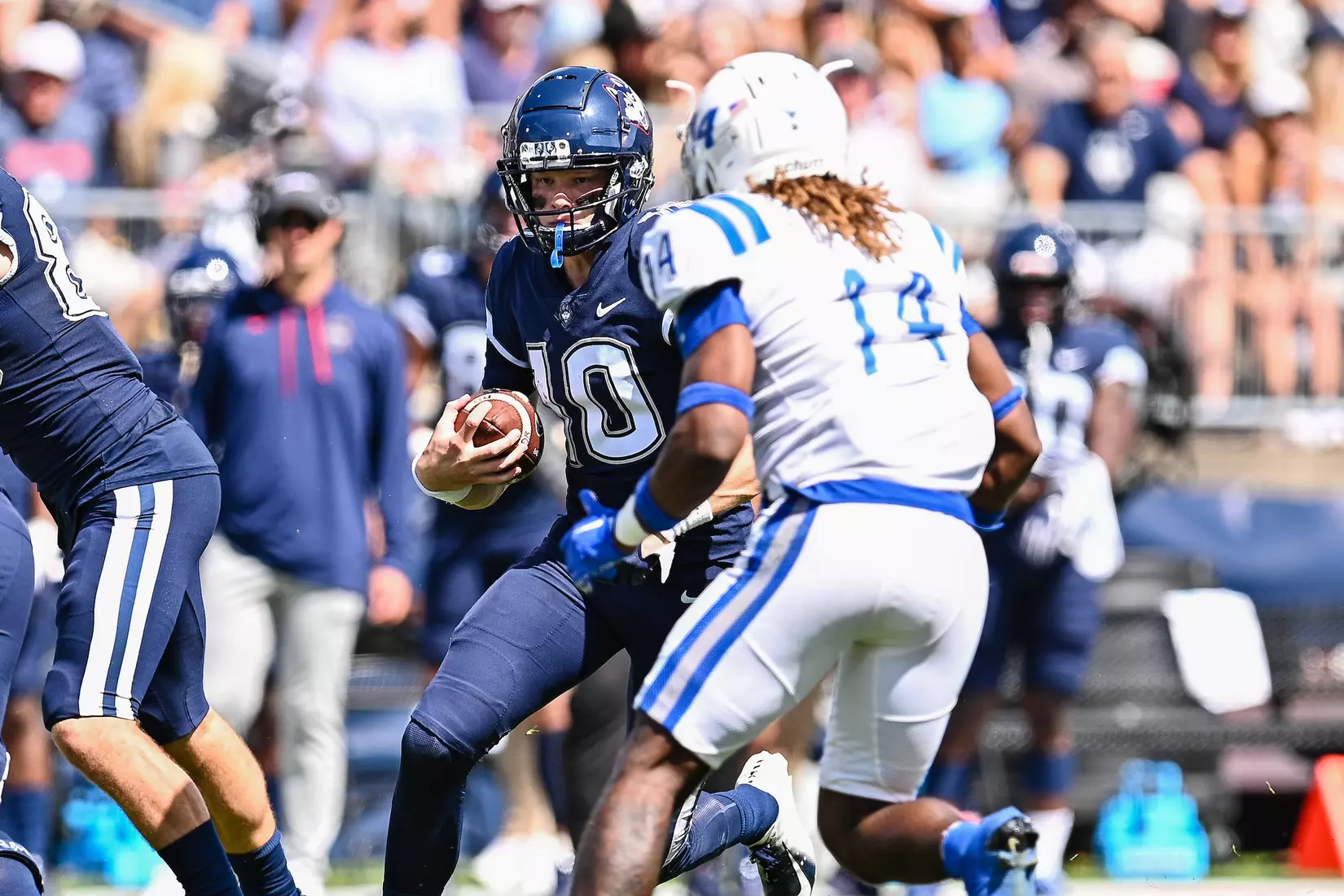 NCAA DI Football- 2022 - CCSU at UConn, Rentschler Field, East Hartford, Connecticut.