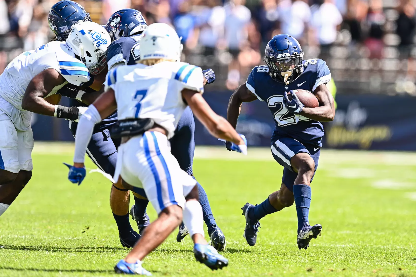 NCAA DI Football- 2022 - CCSU at UConn, Rentschler Field, East Hartford, Connecticut.