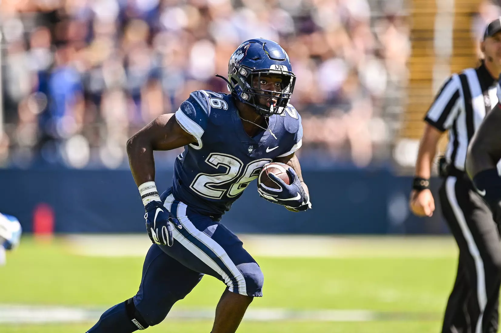NCAA DI Football- 2022 - CCSU at UConn, Rentschler Field, East Hartford, Connecticut.