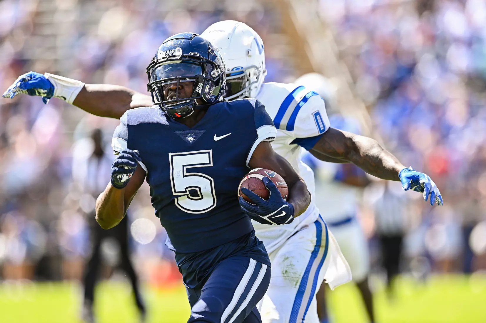 NCAA DI Football- 2022 - CCSU at UConn, Rentschler Field, East Hartford, Connecticut.
