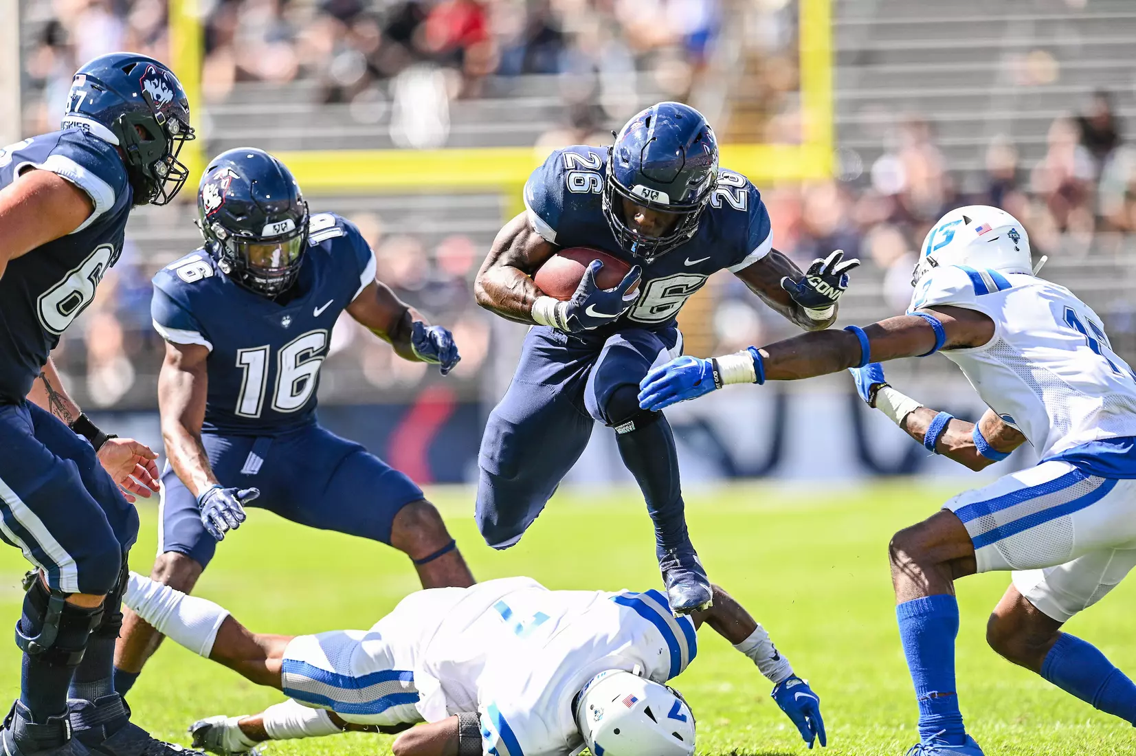 NCAA DI Football- 2022 - CCSU at UConn, Rentschler Field, East Hartford, Connecticut.