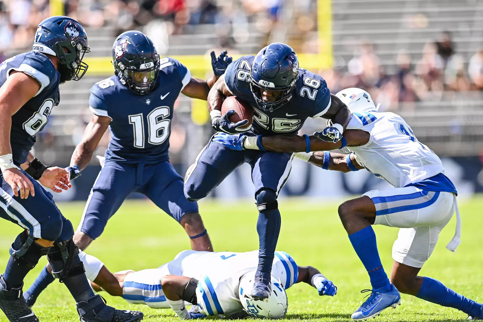 NCAA DI Football- 2022 - CCSU at UConn, Rentschler Field, East Hartford, Connecticut.