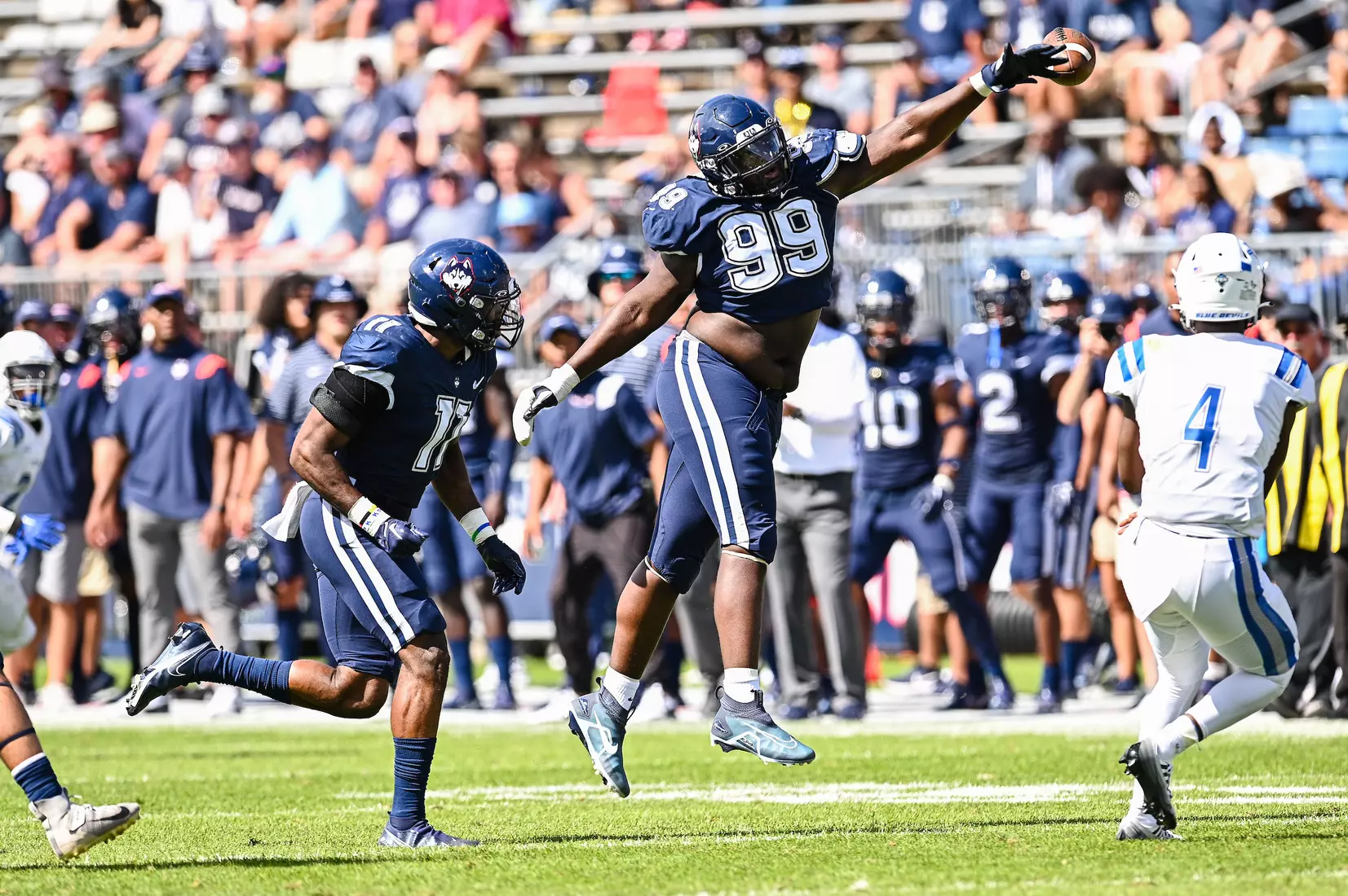 NCAA DI Football- 2022 - CCSU at UConn, Rentschler Field, East Hartford, Connecticut.