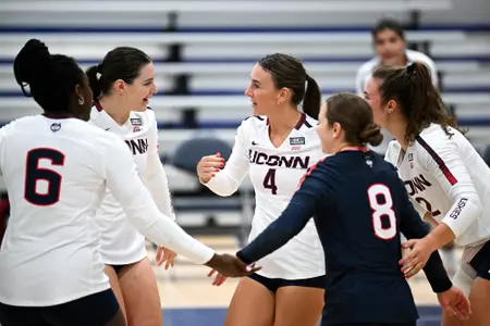 Volleyball Huddle following point
