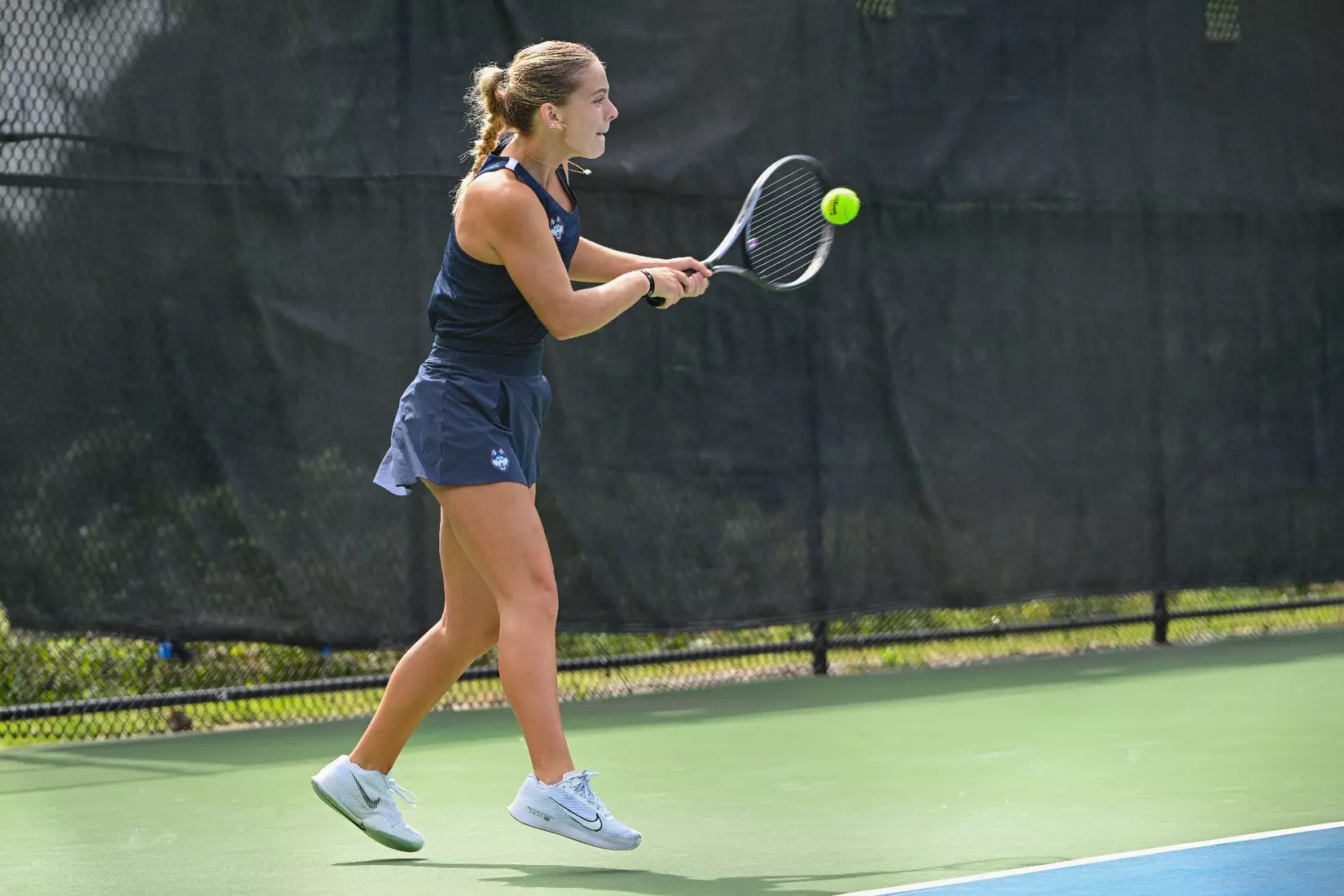 NCAA DI Womens Tennis - 2023 - Bryant vs UConn, UConn Tennis Courts, Storrs, Connecticut.