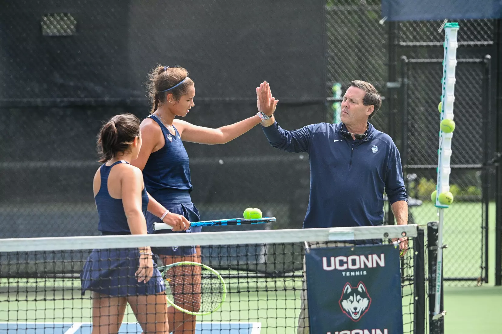 NCAA DI Womens Tennis - 2023 - Bryant vs UConn, UConn Tennis Courts, Storrs, Connecticut.