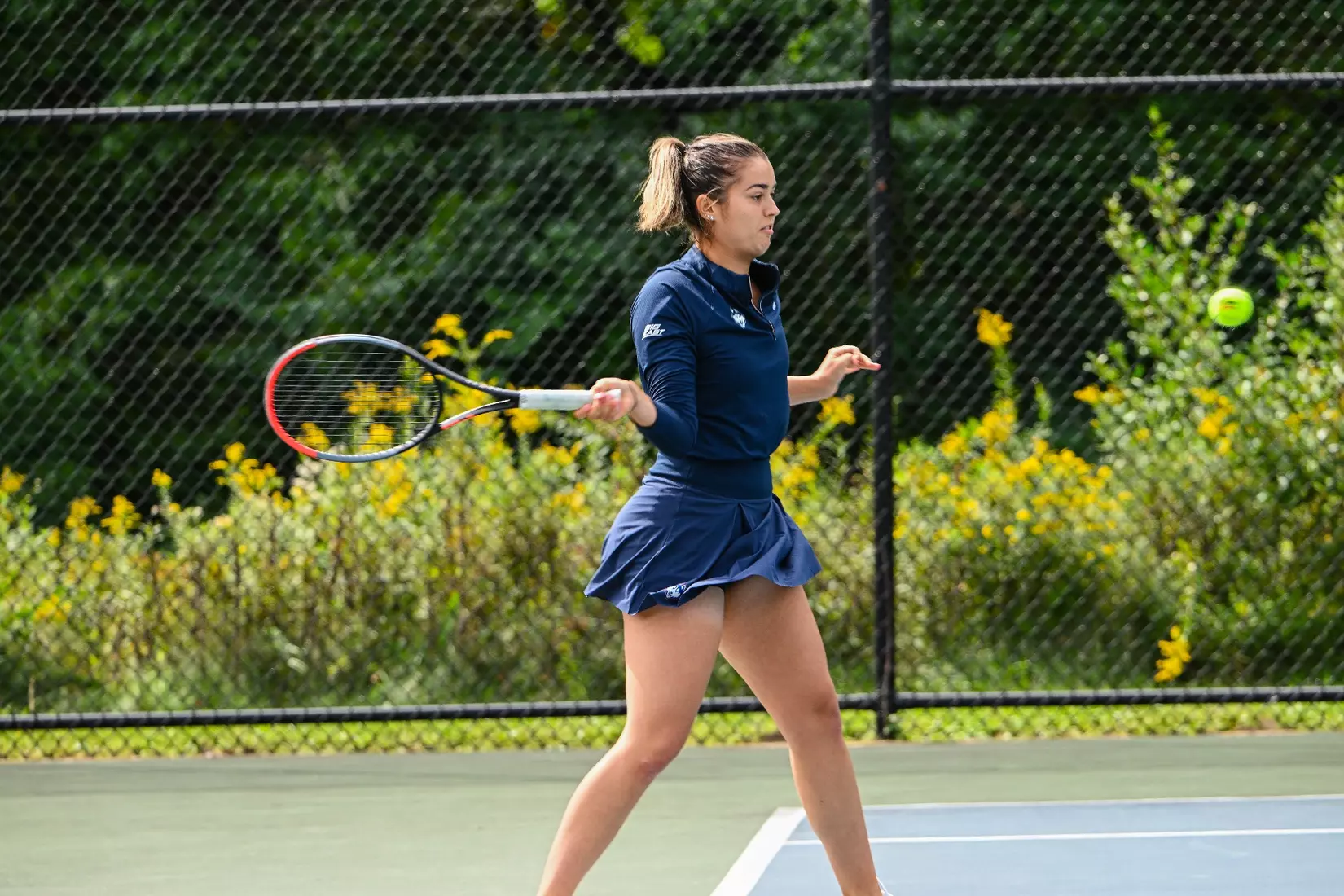 NCAA DI Womens Tennis - 2023 - Bryant vs UConn, UConn Tennis Courts, Storrs, Connecticut.