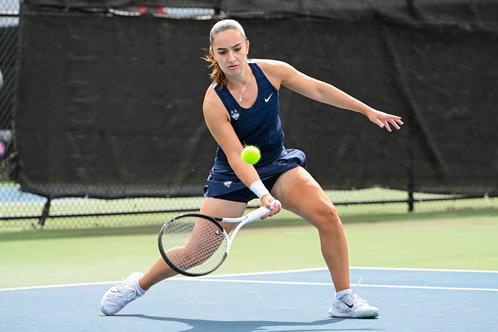 NCAA DI Womens Tennis - 2023 - Bryant vs UConn, UConn Tennis Courts, Storrs, Connecticut.