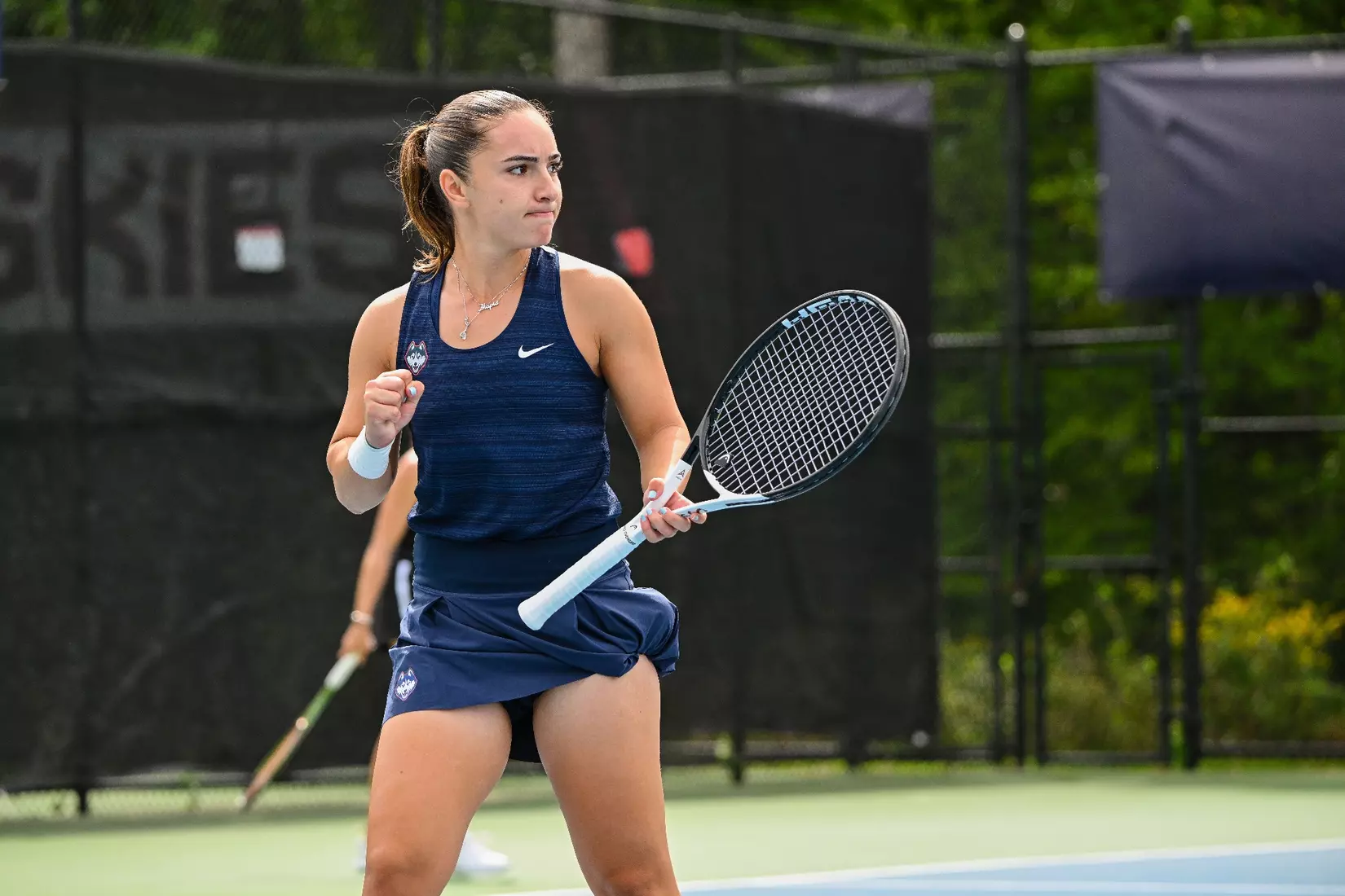 NCAA DI Womens Tennis - 2023 - Bryant vs UConn, UConn Tennis Courts, Storrs, Connecticut.