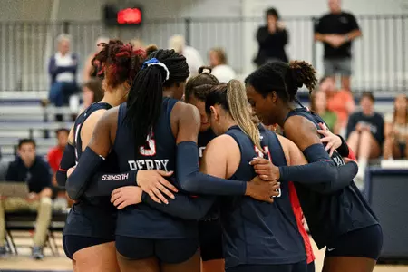 UConn vball Huddle
