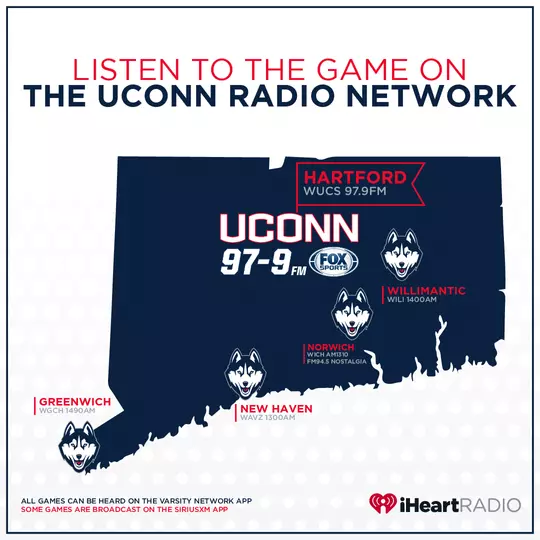 UConn Sports Network Affiliate Map
