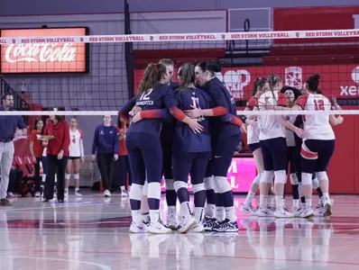 Vball Final huddle