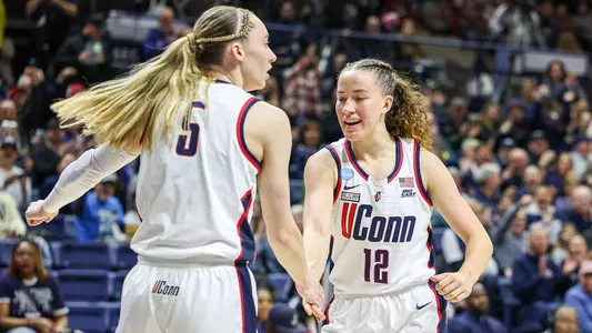 Mar. 23, 2024; Storrs, Connecticut, USA; during a NCAA Tournament matchup between Jackson State and UConn held at Gampel Pavilion. Photo by Brian Foley for Clarus Multimedia.