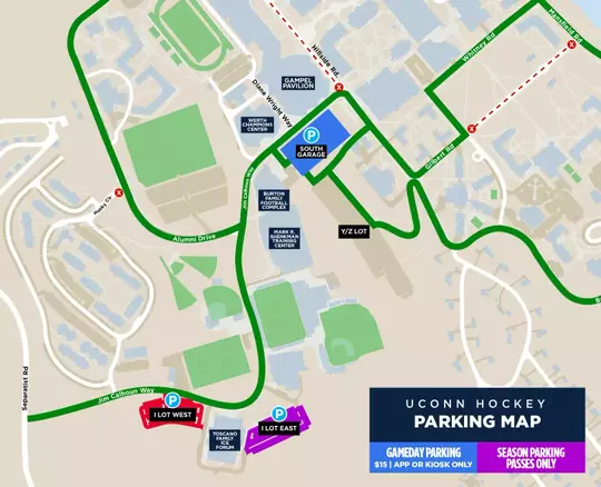 2025-26 Men's Hockey Parking Map