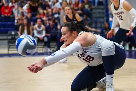 October, 4, 2025; Storrs, Connecticut; during a Big East matchup between St. John's and UConn. The Huskies won 3-1 over the Red Storm. Photo by Brian Foley for Clarus Multimedia