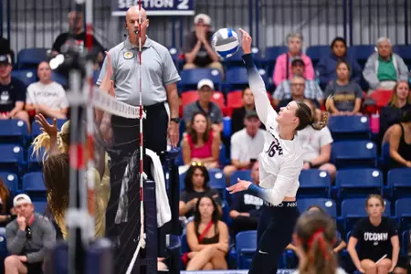 NCAA DI Womens Volleyball - 2025 - Bryant at UConn, UConn Volleyball Center, Storrs, Connecticut.