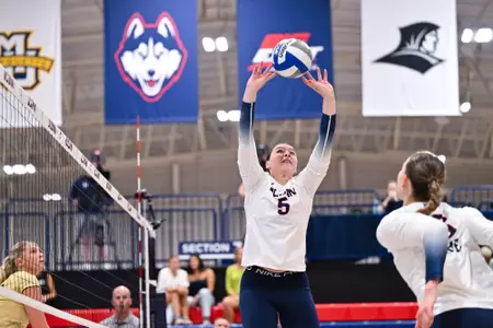 NCAA DI Womens Volleyball - 2025 - Bryant at UConn, UConn Volleyball Center, Storrs, Connecticut.
