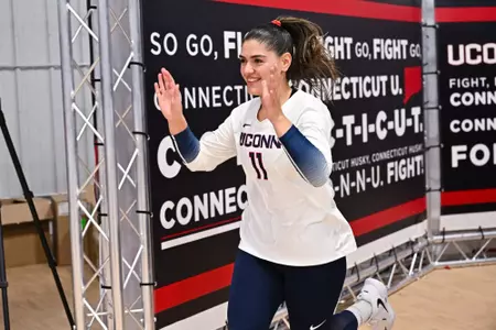 NCAA DI Womens Volleyball - 2025 - Bryant at UConn, UConn Volleyball Center, Storrs, Connecticut.