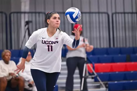 NCAA DI Womens Volleyball - 2025 - Bryant at UConn, UConn Volleyball Center, Storrs, Connecticut.
