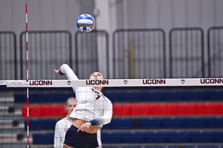 NCAA DI Womens Volleyball - 2025 - Bryant at UConn, UConn Volleyball Center, Storrs, Connecticut.