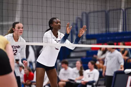 NCAA DI Womens Volleyball - 2025 - Bryant at UConn, UConn Volleyball Center, Storrs, Connecticut.