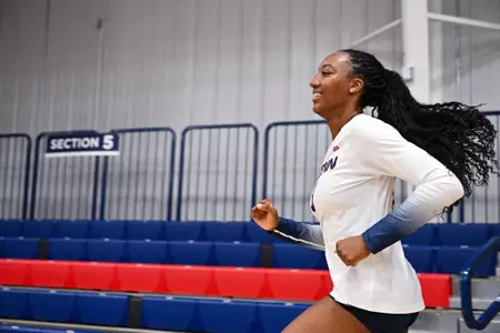 NCAA DI Womens Volleyball - 2025 - Bryant at UConn, UConn Volleyball Center, Storrs, Connecticut.