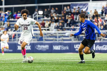 STORRS, CONNECTICUT - OCTOBER 10 - University of Connecticut against the Depaul University Blue Demons at the Joseph J. Morrone Stadium at Rizza Performance Center in Storrs, Connecticut.
Photo by Cole Zabetakis