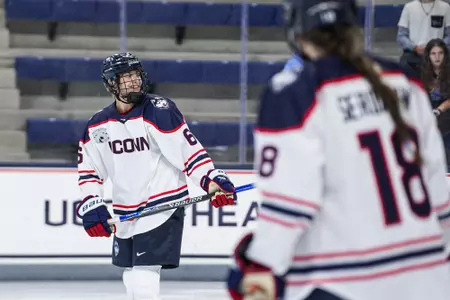 STORRS, CONNECTICUT - October 03 - University of Connecticut Women's Hockey against the Clarkson Golden Knights at Toscano Family Ice Forum in Storrs, CT.
Photo by Sofia DiGrande