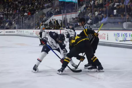 UConn vs. Colorado College faceoff