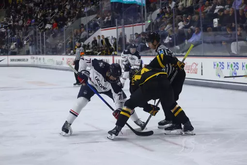 UConn vs. Colorado College faceoff