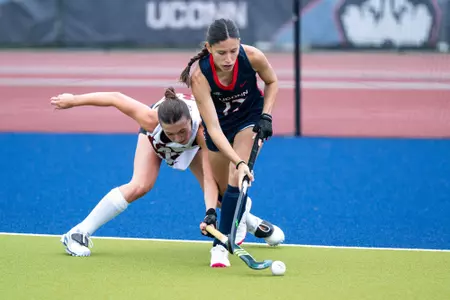 STORRS, CONNECTICUT - August 22 - Rocio Heintze #17 in the game against the Boston College Eagles at the George J. Sherman Family Sports Complex on August 22 in Storrs, Connecticut.
Photo by Simon Asher