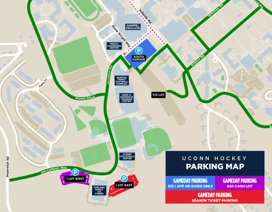 Toscano Family Ice Forum Parking Map 2026-27