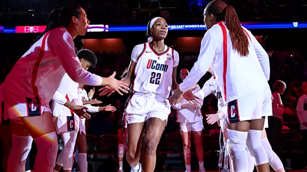 UNCASVILLE, CONNECTICUT - March 6 - Serah Williams #22 of the UConn Huskies against the Georgetown Hoyas during the Big East Women’s Basketball quarterfinals at Mohegan Sun Arena in Uncasville, Connecticut.
Photo by Simon Asher