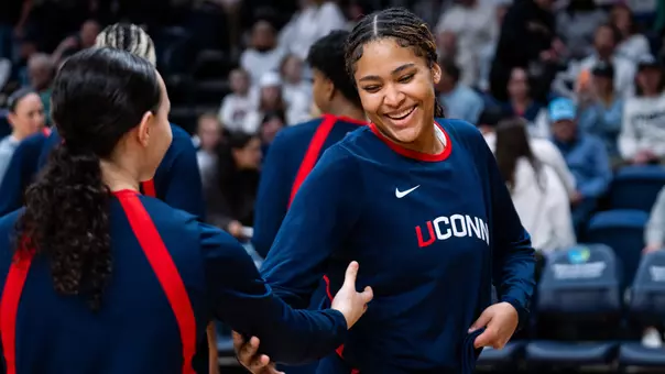 STORRS, Conn. - February 18 - UConn Huskies Sarah Strong #21 against the Villanova Wildcats at Finneran Pavilion in Villanova, PA. The Huskies won with a final score of 83-69.
Photo by Connor Sharp