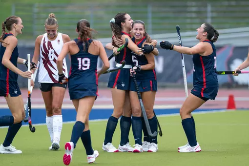 STORRS, CONNECTICUT - August 22 - Olivia Machiavelli #8 in the game against the Boston College Eagles at the George J. Sherman Family Sports Complex on August 22 in Storrs, Connecticut.
Photo by Simon Asher