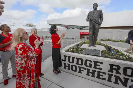 Renu Khator, Judge Roy Hofheinz, Statue, Dedication, Family