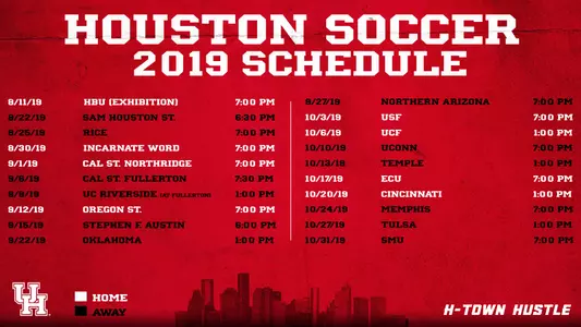 Soccer schedule 2019