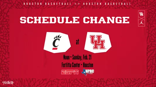 vs Cincinnati, schedule change