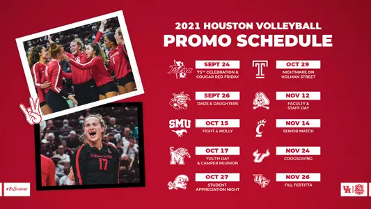 Volleyball, promotions schedule