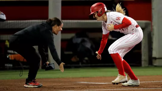 Becca Schulte celebration vs UTSA