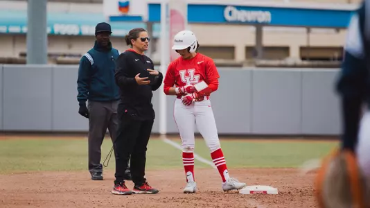 Rock Benavides and Coach Kristin Vesely