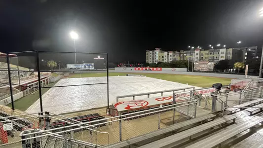 Softball tarped field