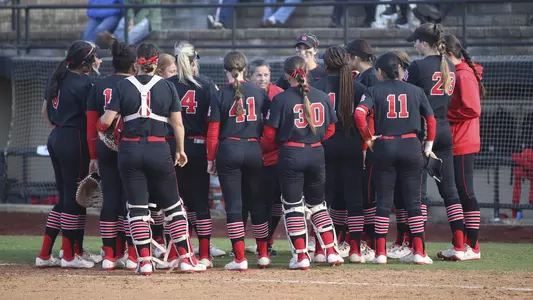 Team huddle at Tulsa