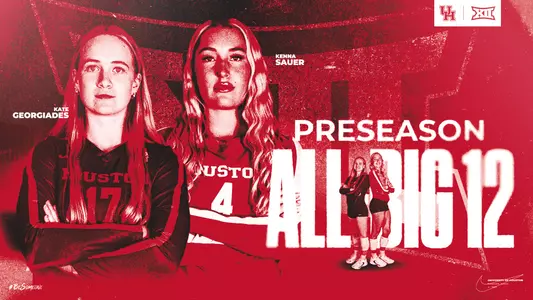 Kenna Sauer and Kate Georgiades Preseason All-Big 12 Conference Graphic